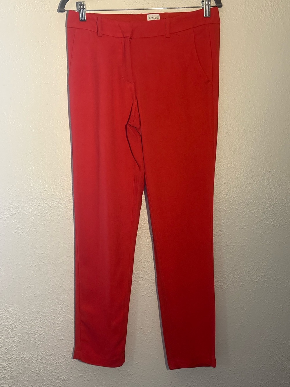 Armani Collezioni Red Straight Leg Trousers Pants Women’s Size 6
